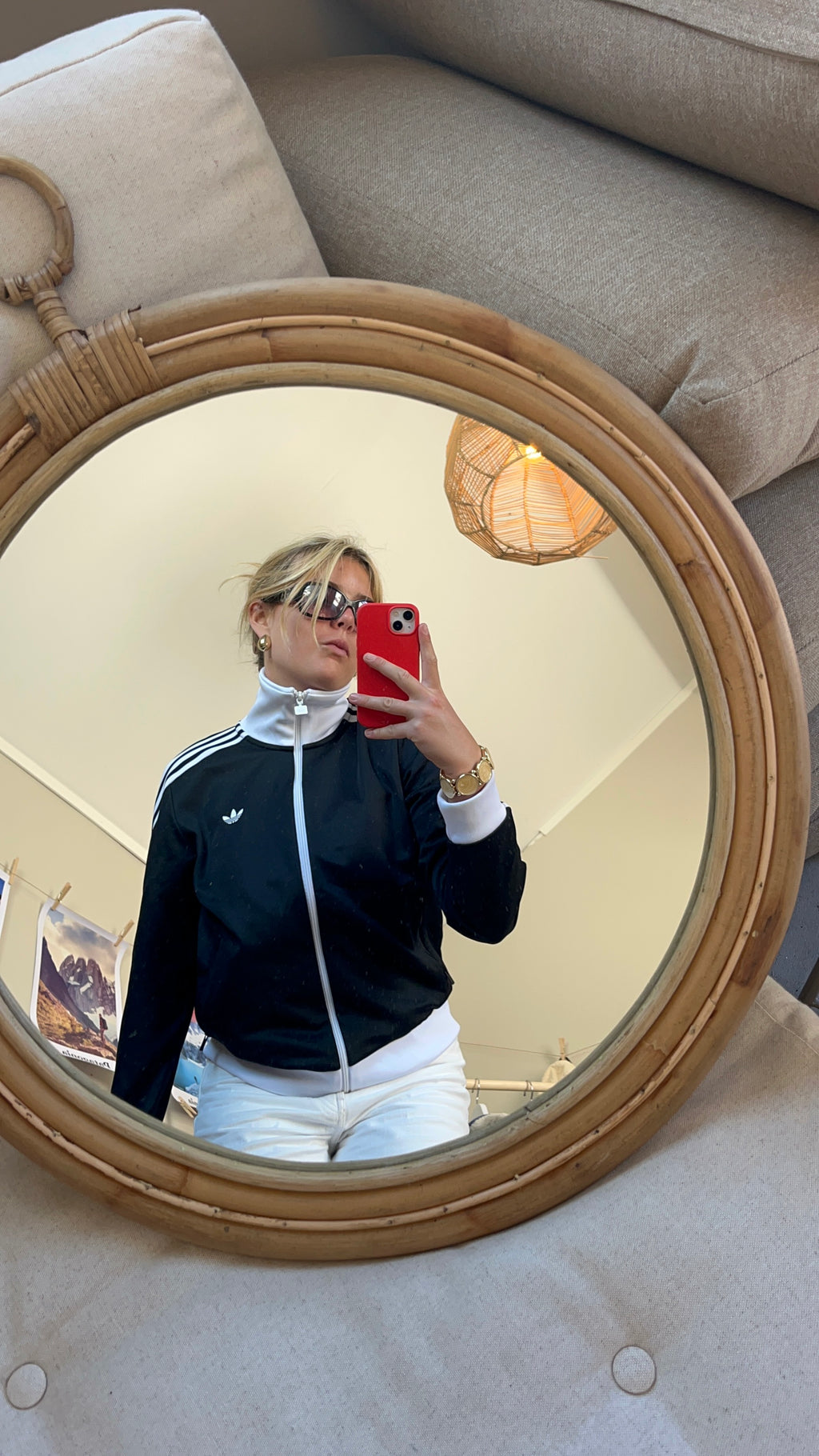 Adidasjacka M svart/vit